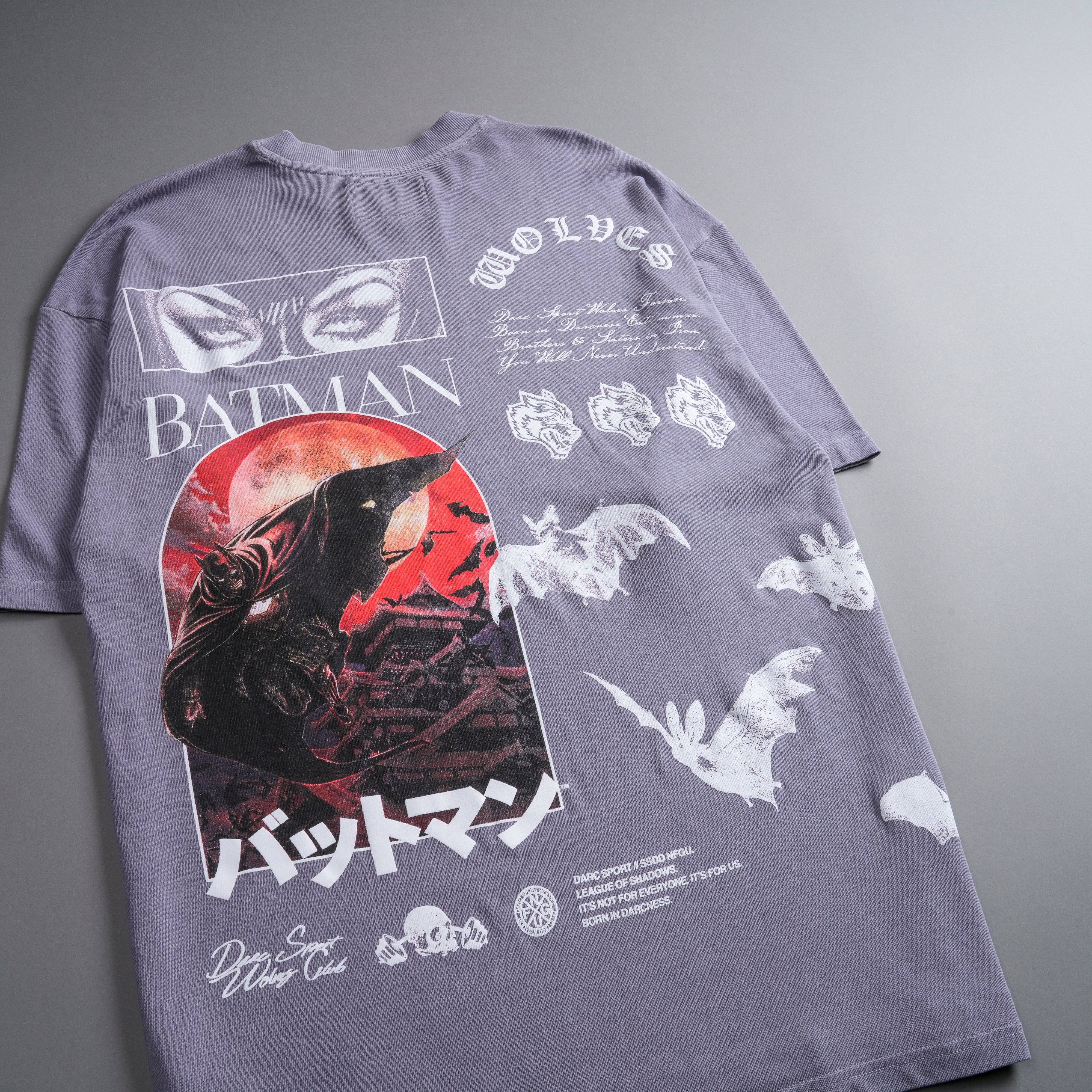 Darc Cave "Premium" Oversized Tee in Purple Stone