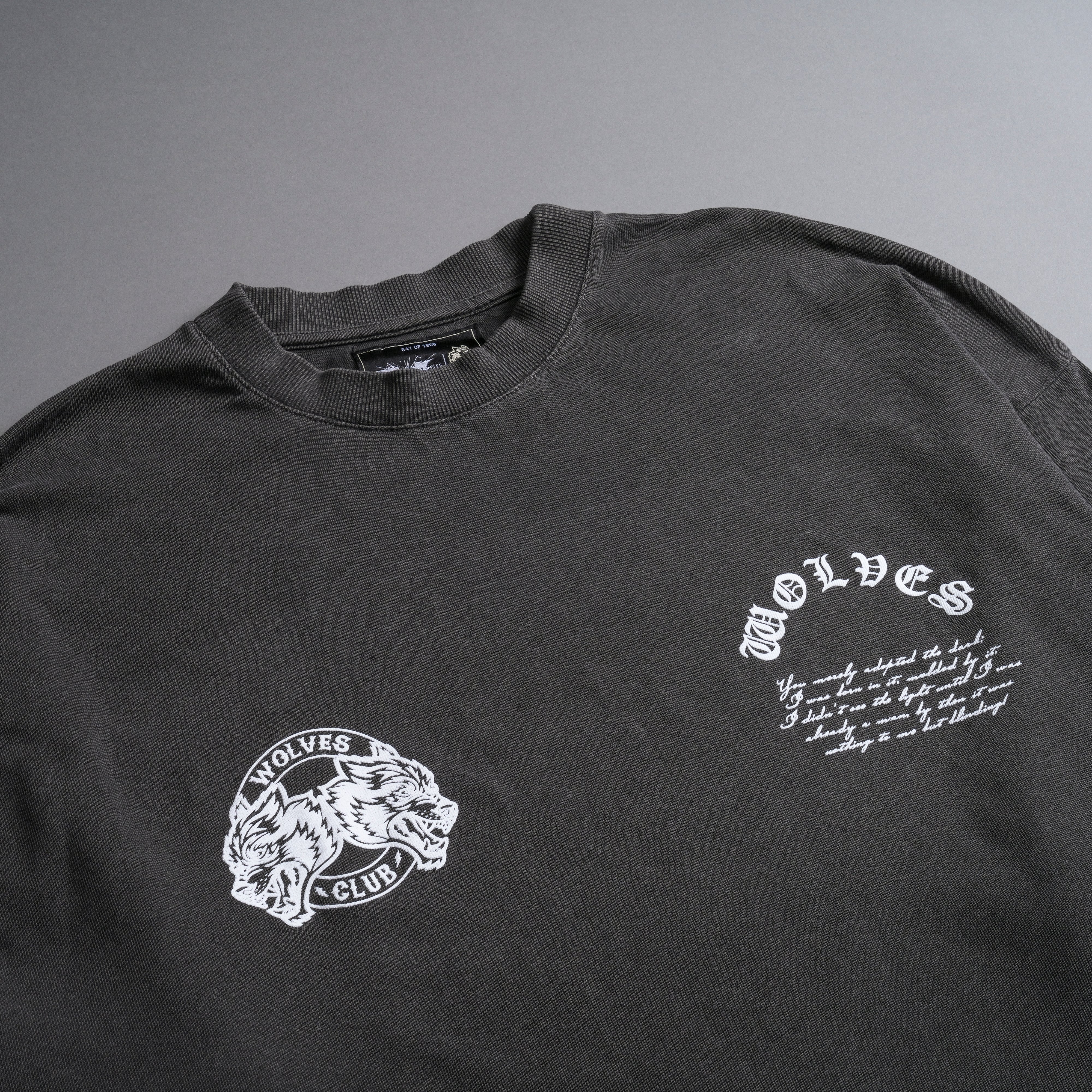 Born In It V2 "Premium" Oversized Tee in Wolf Gray
