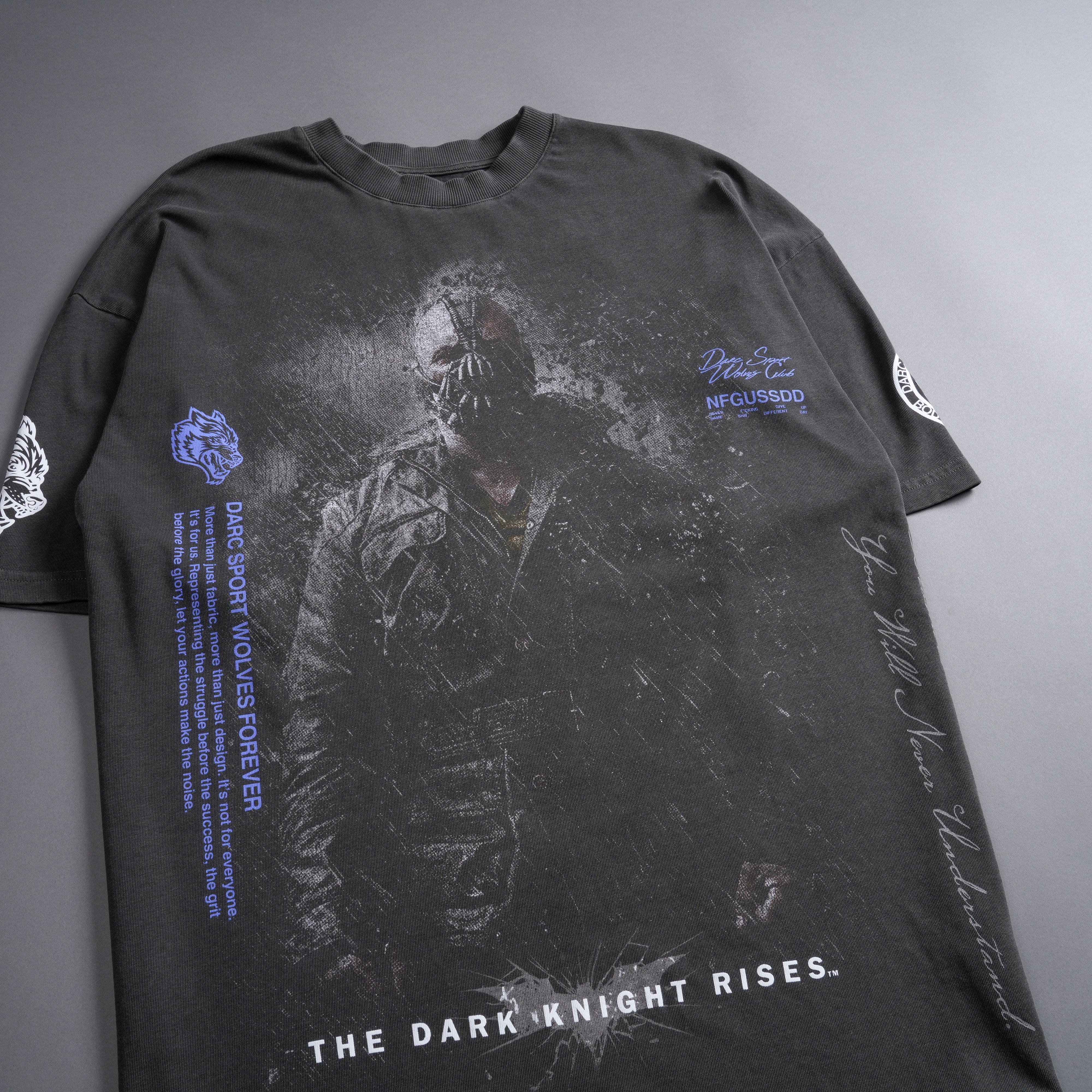 Rise Again V2 "Premium" Oversized Tee in Wolf Gray