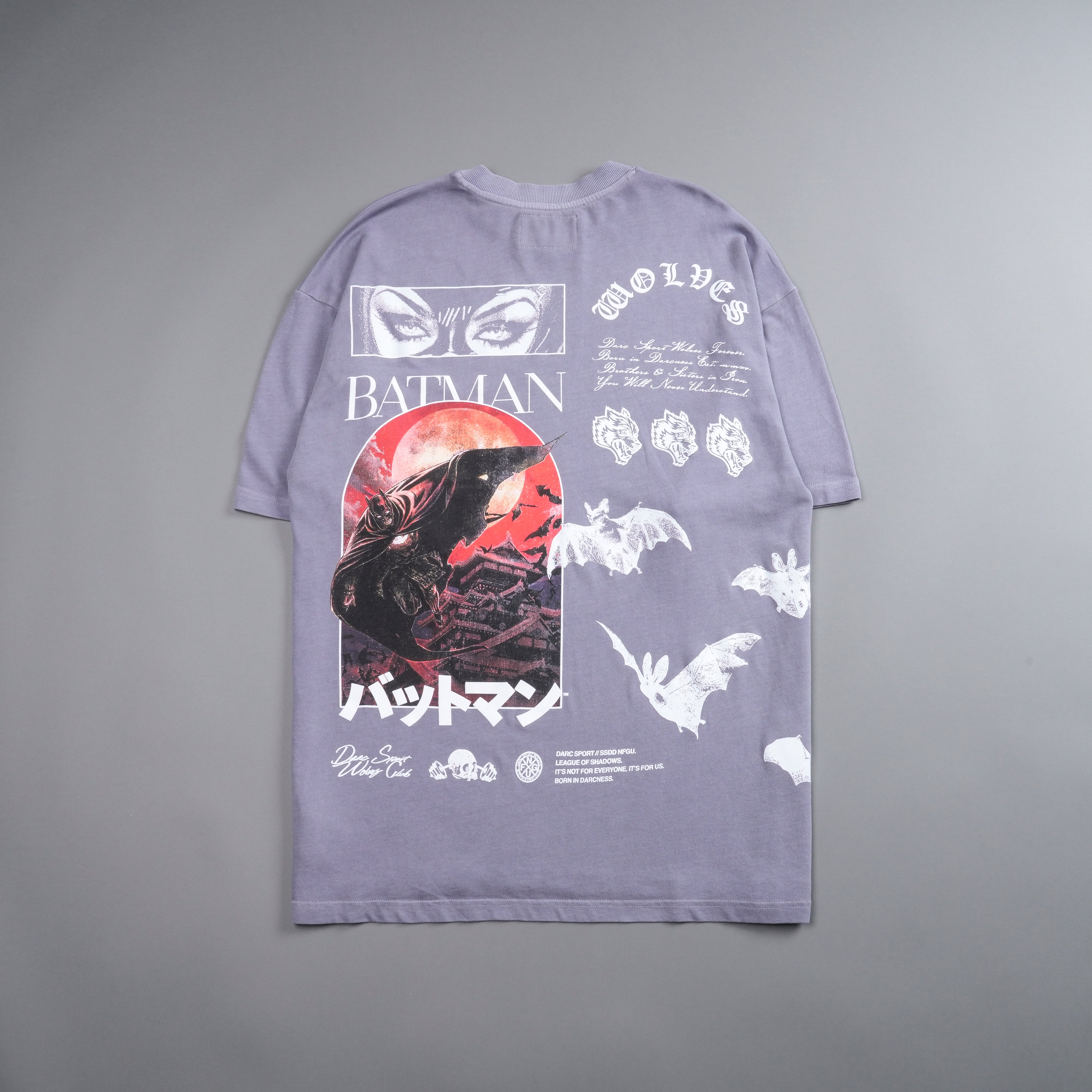 Darc Cave "Premium" Oversized Tee in Purple Stone