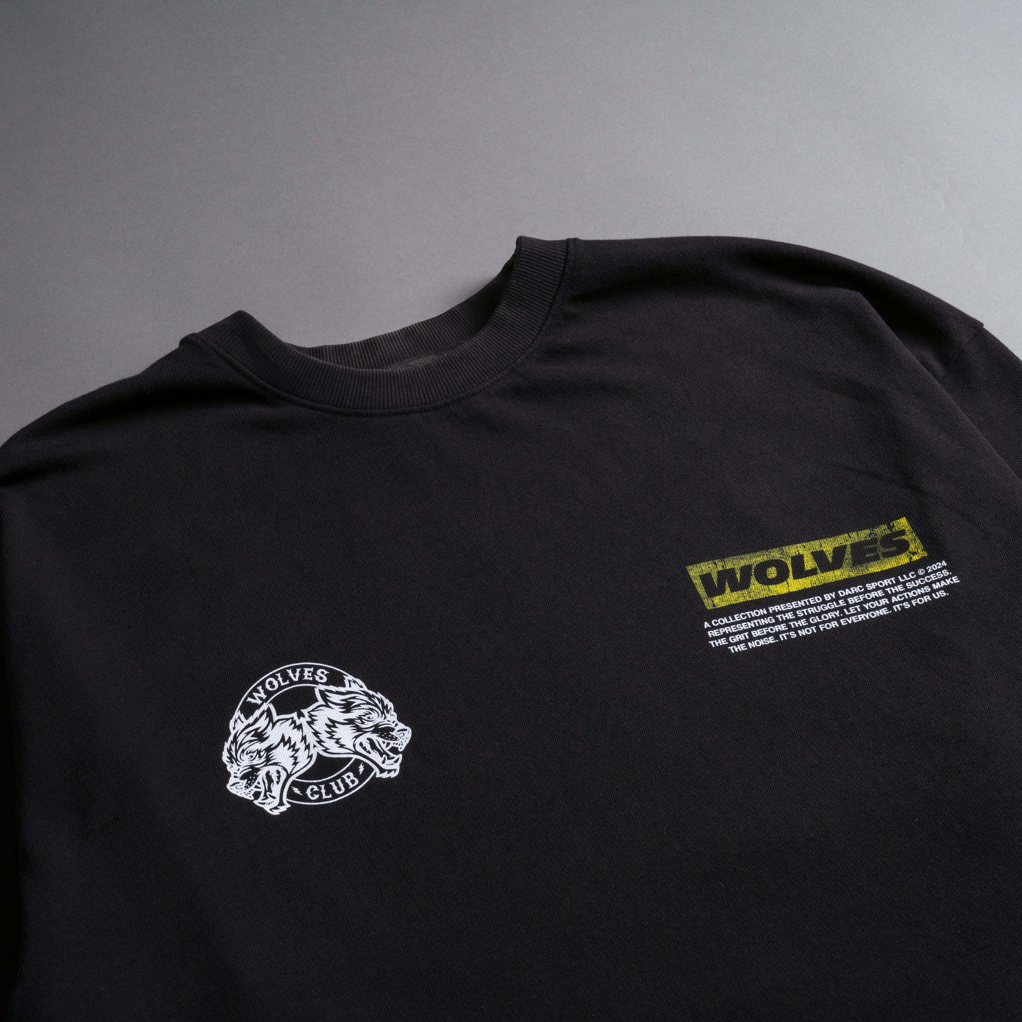 Run With Us "Premium Vintage" Oversized Tee in Black