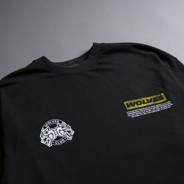 Run With Us "Premium Vintage" Oversized Tee in Black