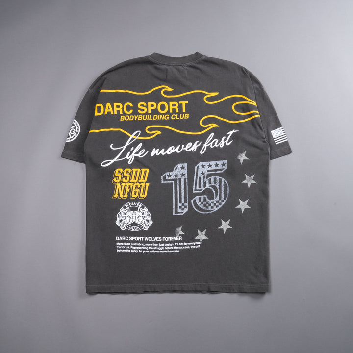 Victory Lap "Premium" Oversized Tee in Wolf Gray