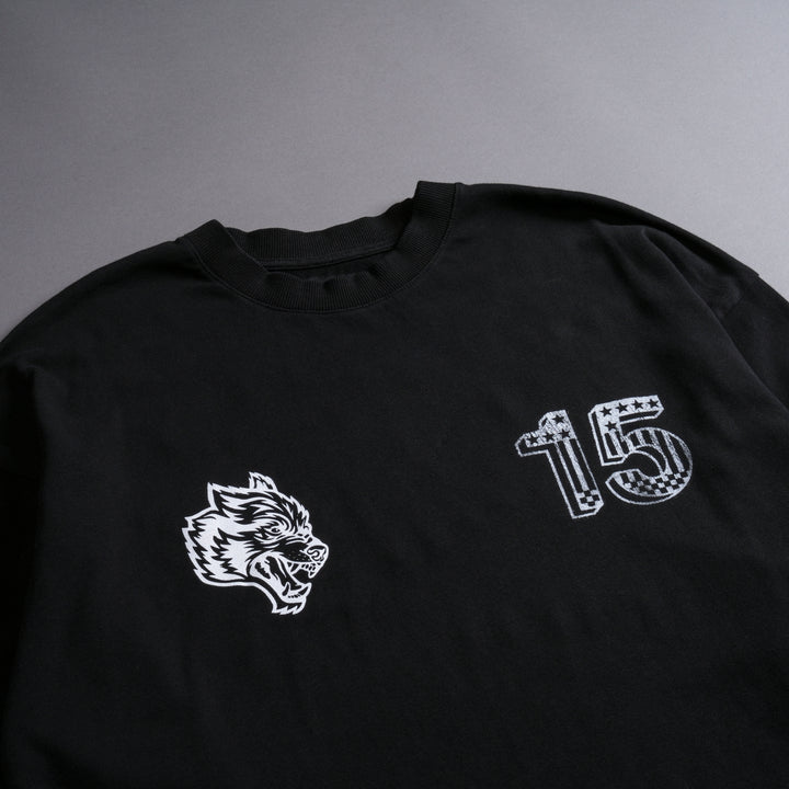 Victory Lap "Premium" Oversized Tee in Black