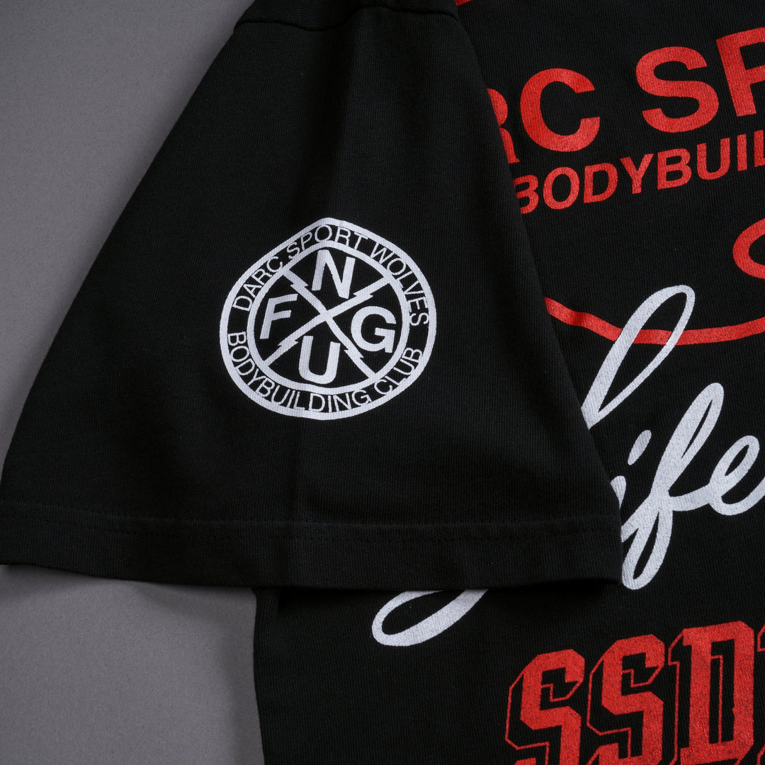 Victory Lap "Premium" Oversized Tee in Black