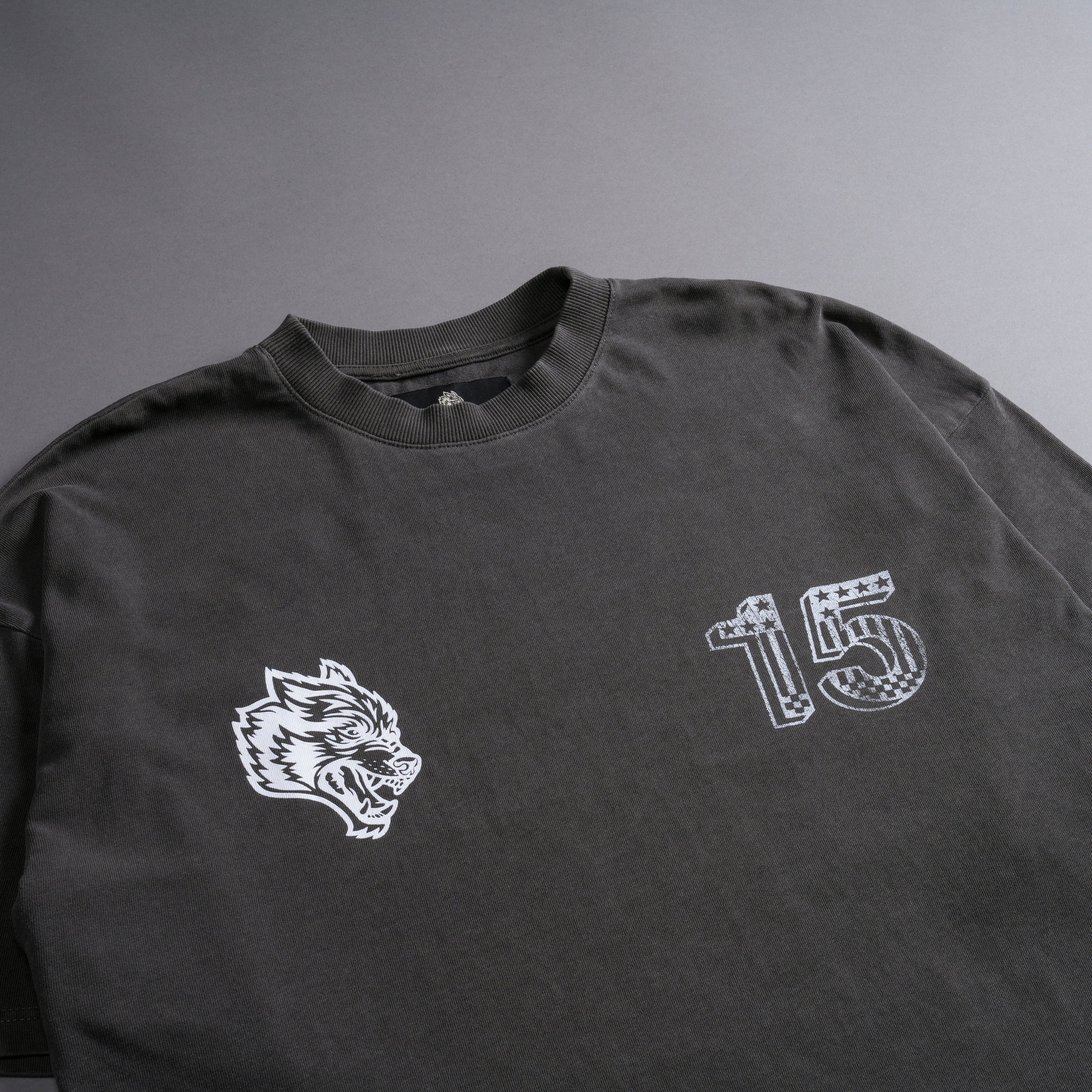 Victory Lap "Premium" Oversized Tee in Wolf Gray