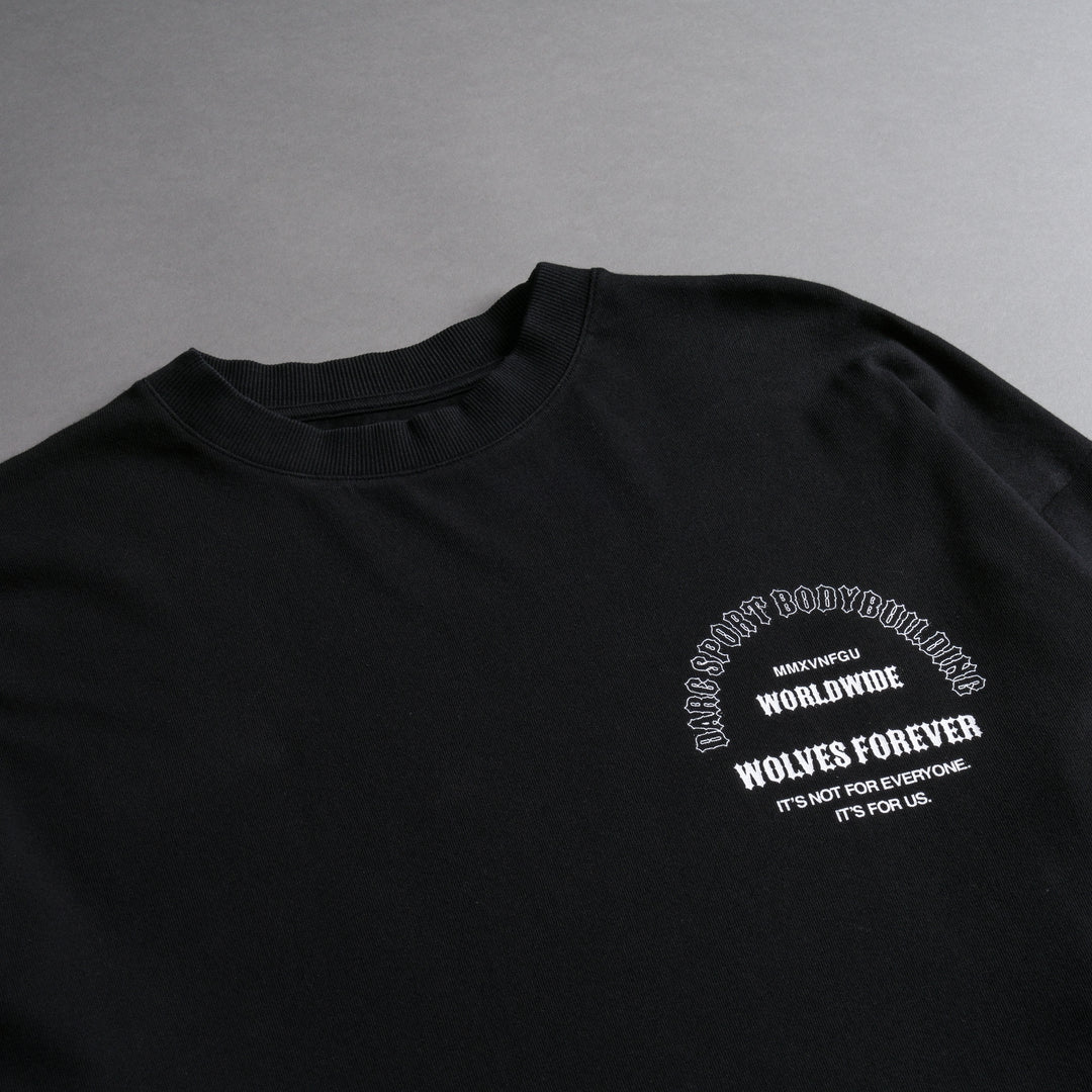 Feed "Premium" Box Cut Tee in Black