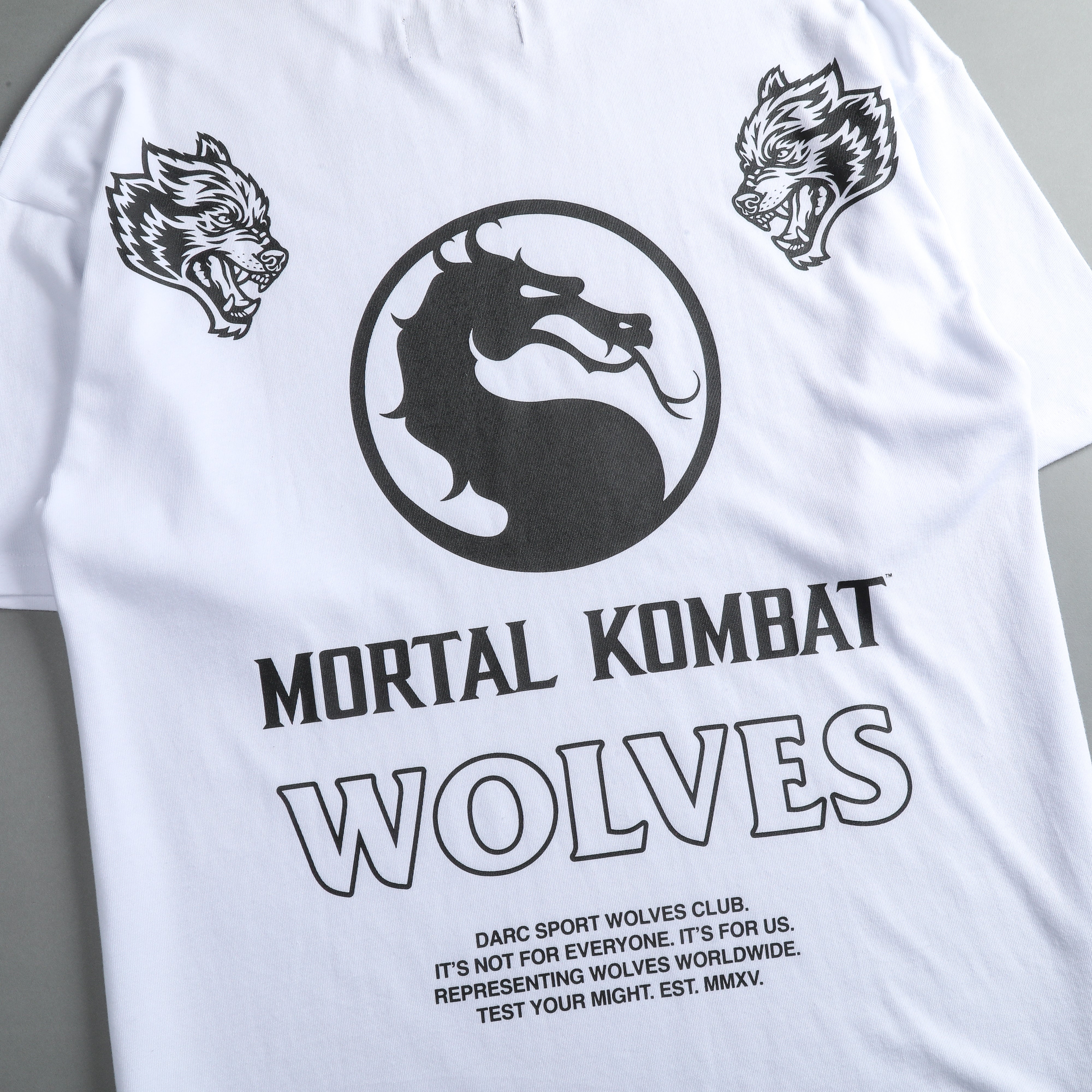 Test Your Might Premium Oversized Tee in White