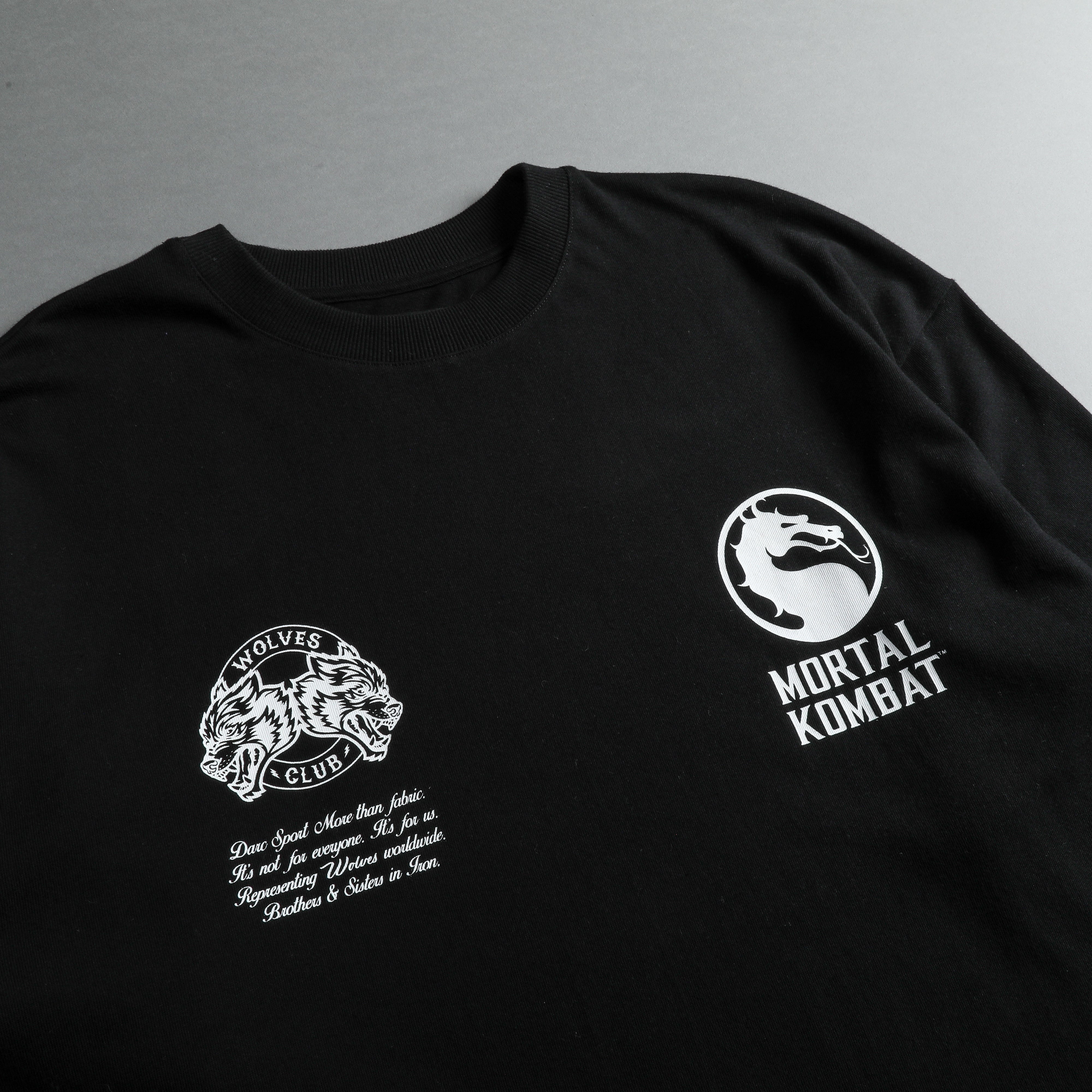 Test Your Might Premium Oversized Tee in Black