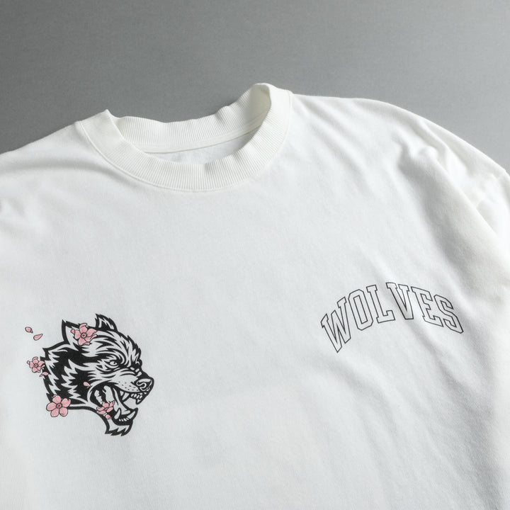 Sakura "Premium" Oversized Tee in Cream