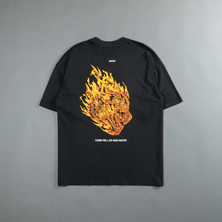 Come Hell Or High Water "Premium" Oversized Tee in Black