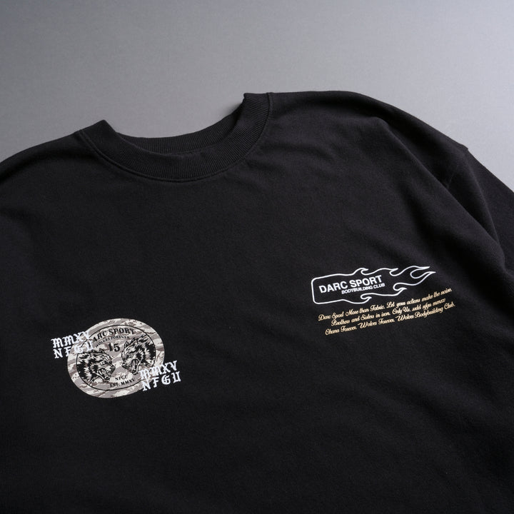 Life Moves Fast "Premium" Oversized Tee in Black/Cream Wolf Tiger Camo