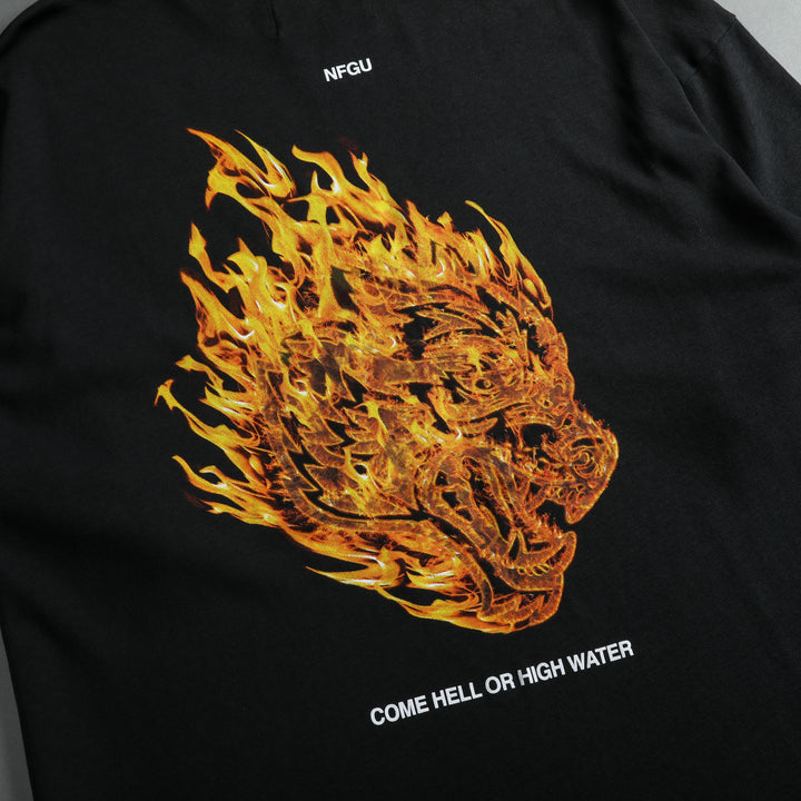 Come Hell Or High Water "Premium" Oversized Tee in Black