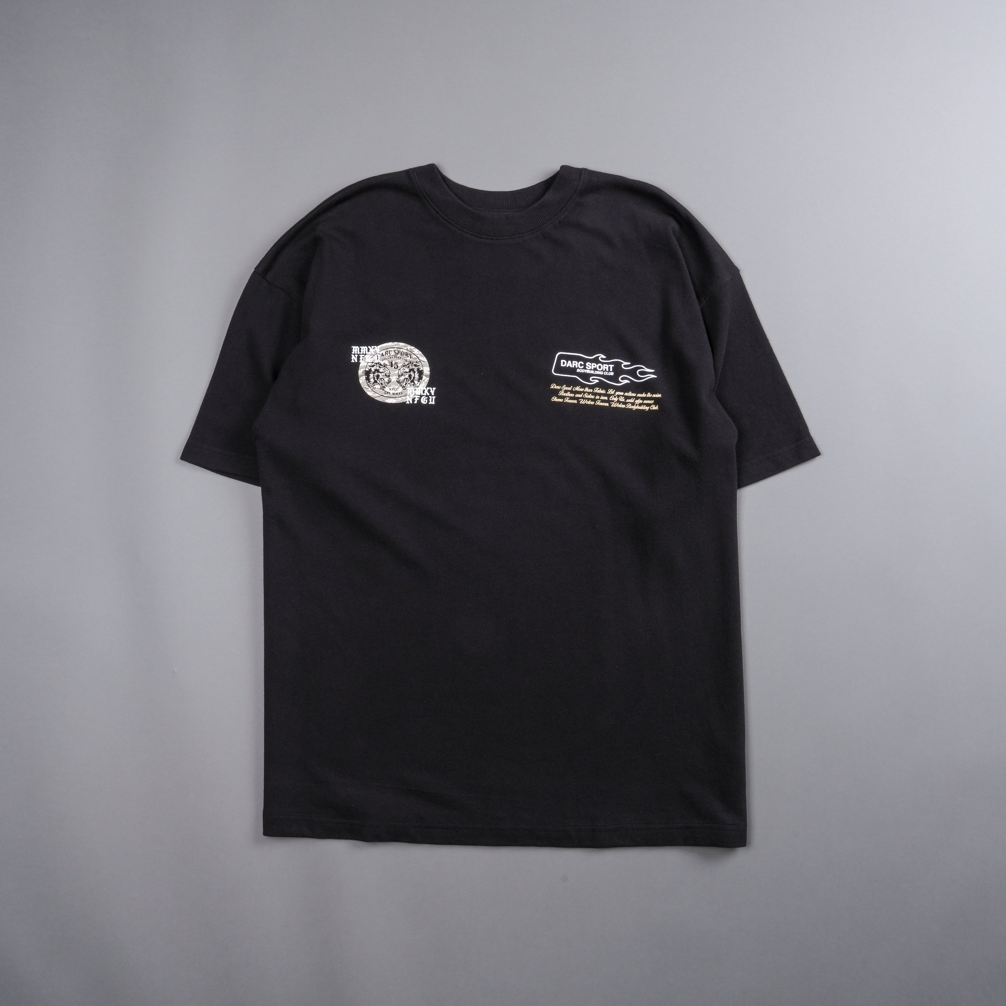 Life Moves Fast "Premium" Oversized Tee in Black/Cream Wolf Tiger Camo