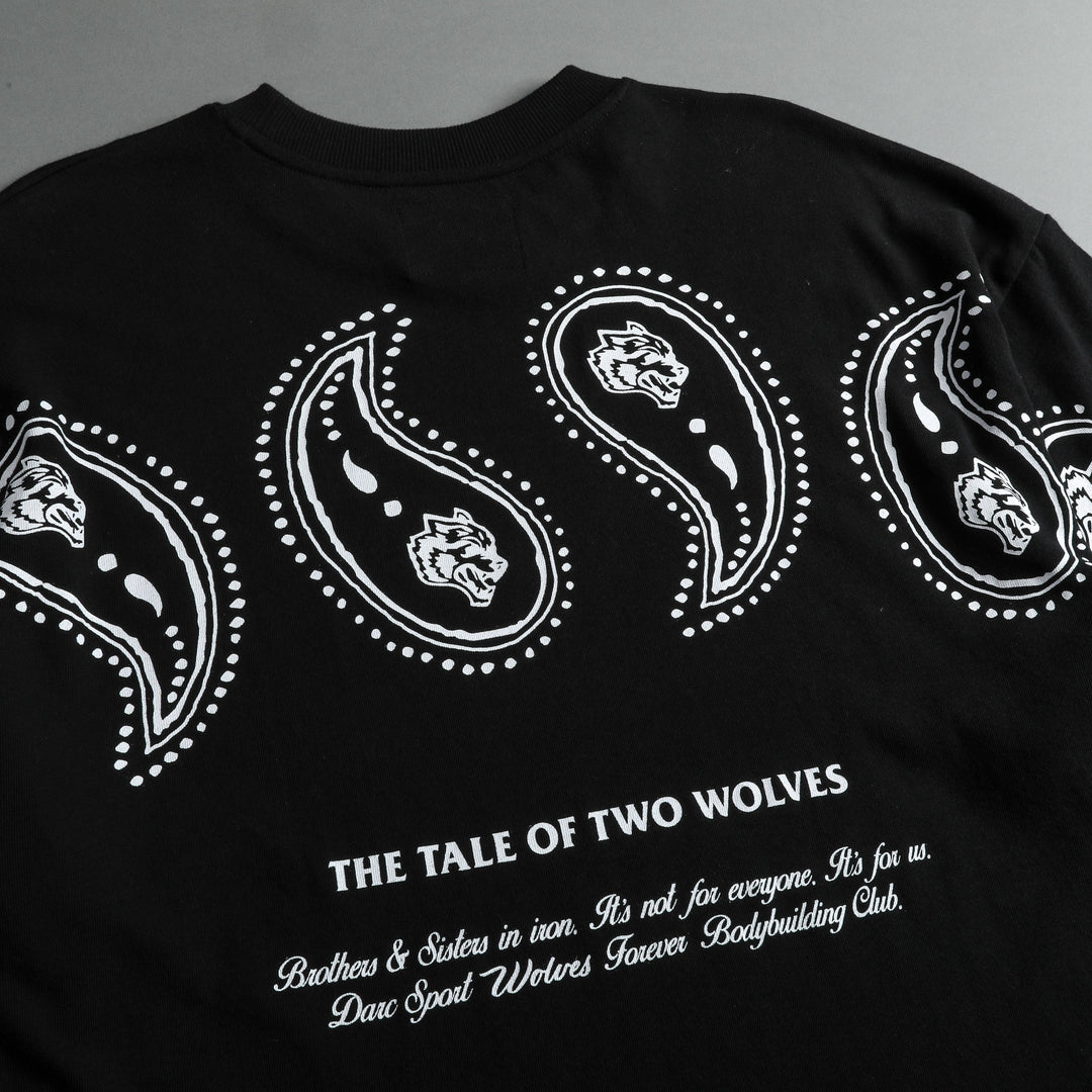Southwest Paisley "Premium Vintage" Oversized Tee in Black