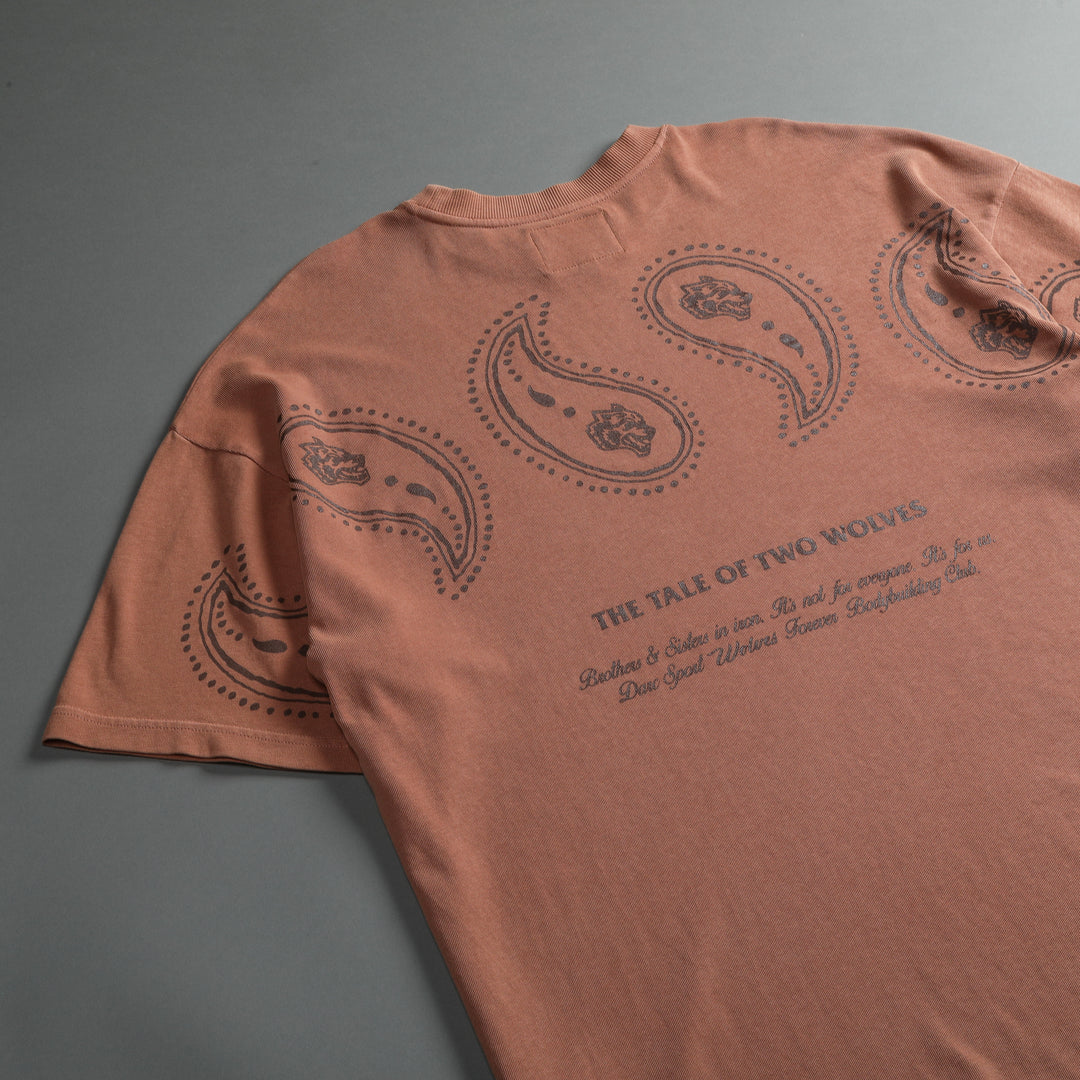 Southwest Paisley "Premium Vintage" Oversized Tee in Desert Rose