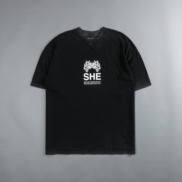 She's Gritty "Premium Vintage" Pump Cover Tee in Black