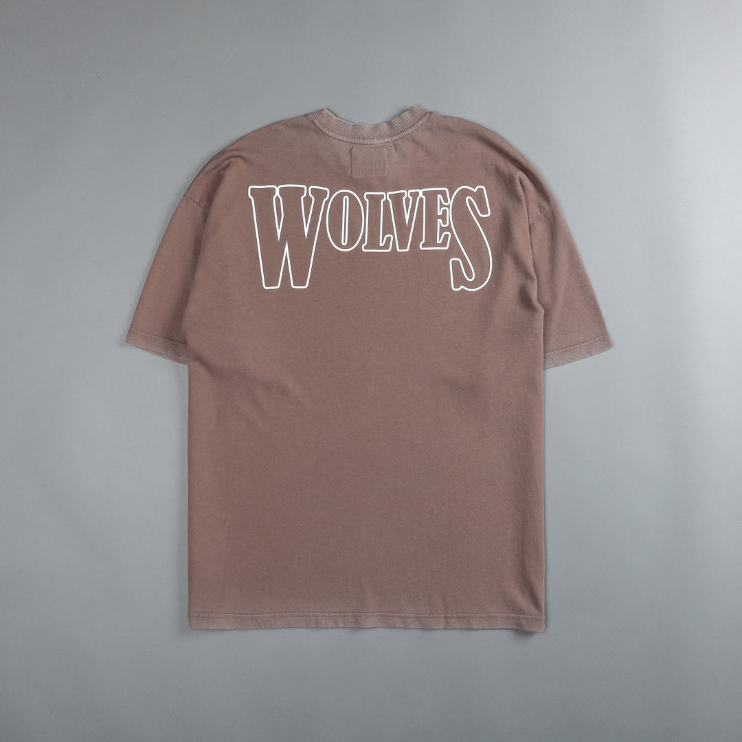She's Gritty "Premium Vintage" Pump Cover Tee in Mojave Brown