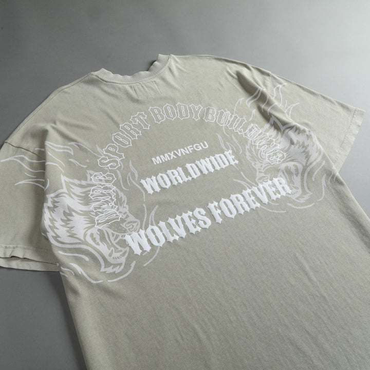 The One You Feed "Premium Vintage" Oversized Tee in Cactus Gray