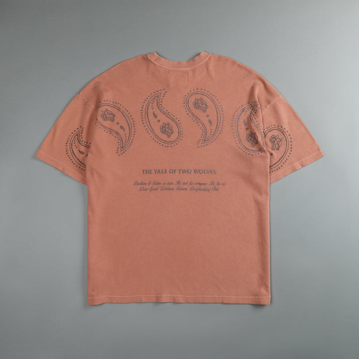 Southwest Paisley "Premium Vintage" Oversized Tee in Desert Rose