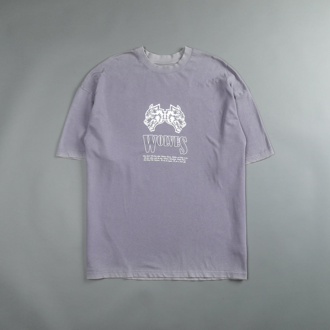 Moth To A Flame "Premium Vintage" Oversized Unisex Tee in Purple Stone