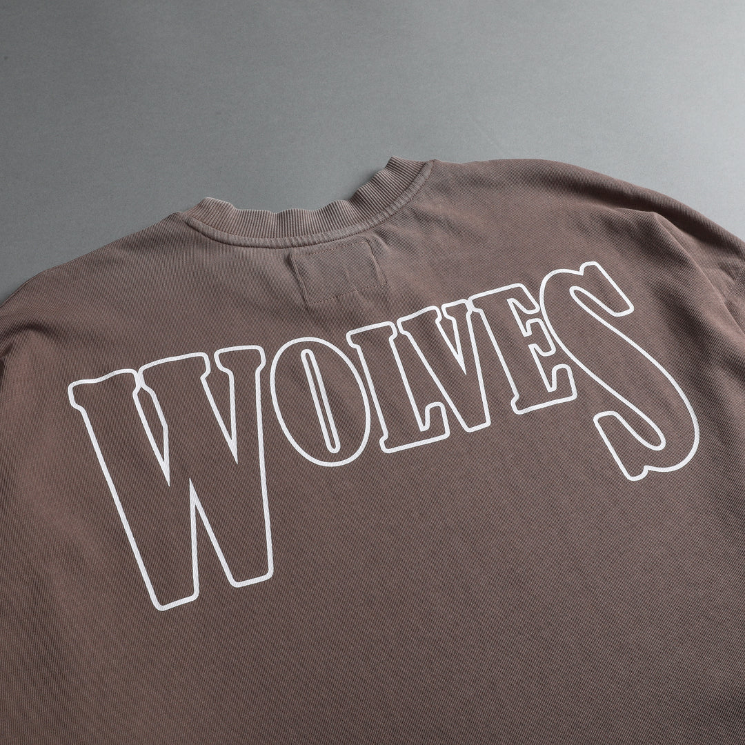She's Gritty "Premium Vintage" Pump Cover Tee in Mojave Brown