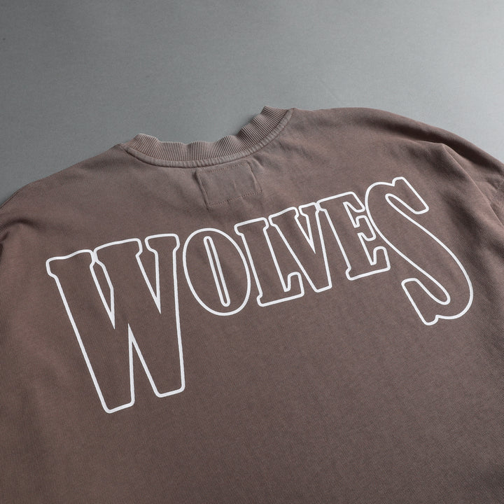 She's Gritty "Premium Vintage" Pump Cover Tee in Mojave Brown