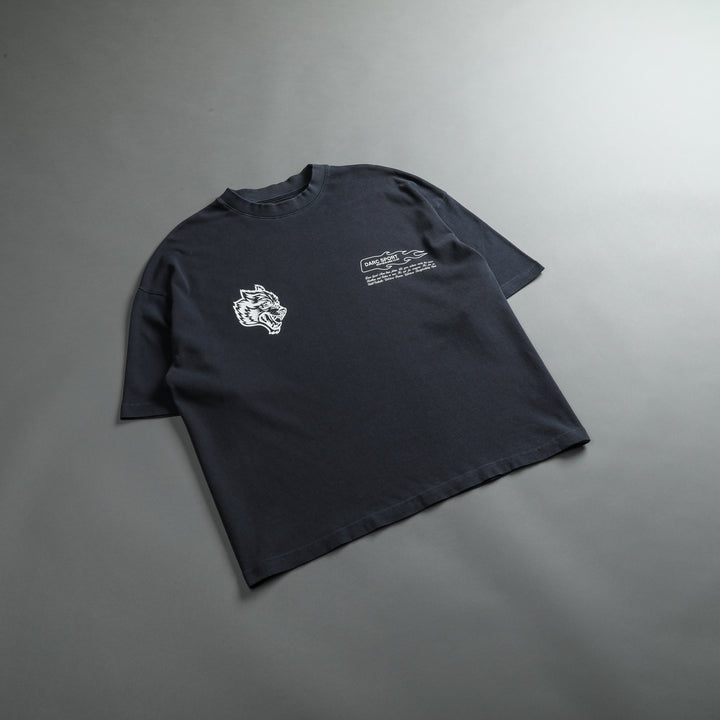 Move Fast "Premium" Box Cut Tee in Midnight Blue
