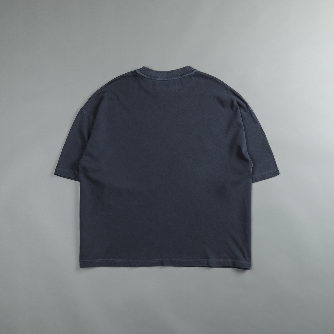 Move Fast "Premium" Box Cut Tee in Midnight Blue