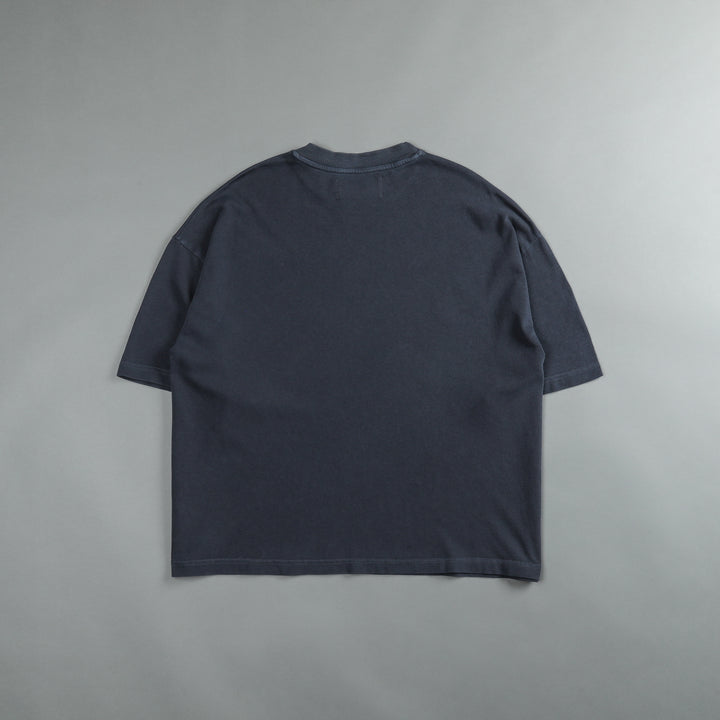 Move Fast "Premium" Box Cut Tee in Midnight Blue