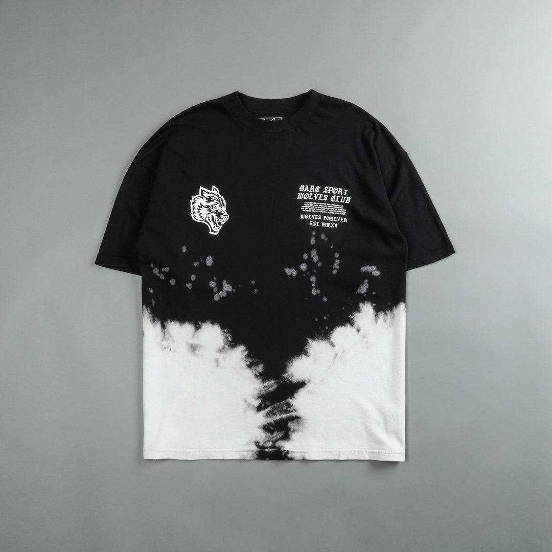 The War Within "Premium Vintage" Oversized Tee in Black Beneath Us Acid Wash