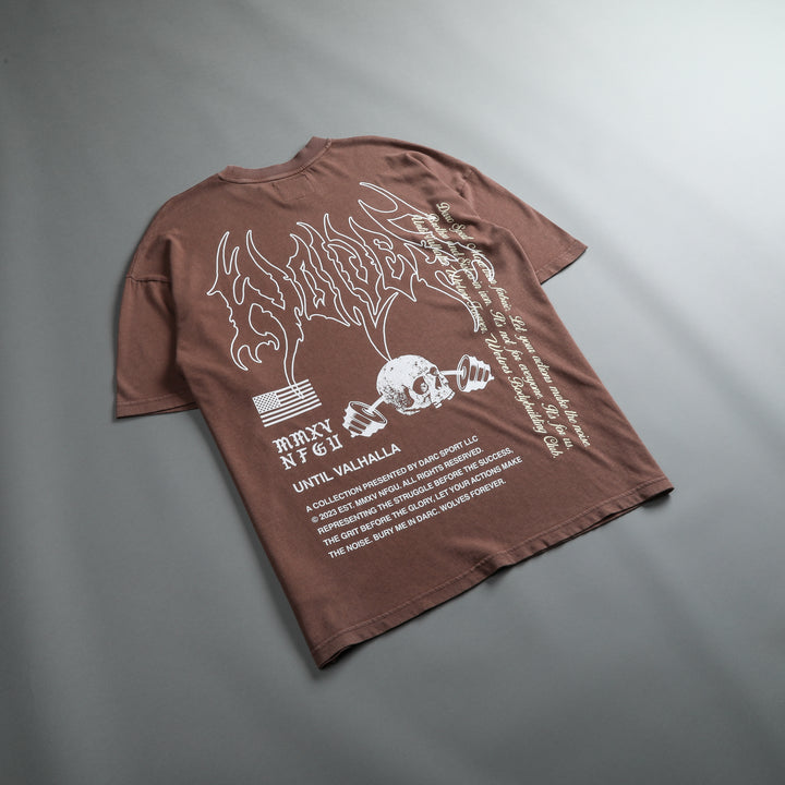 Us Vs. Them "Premium Vintage" Oversized Tee in Norse Brown