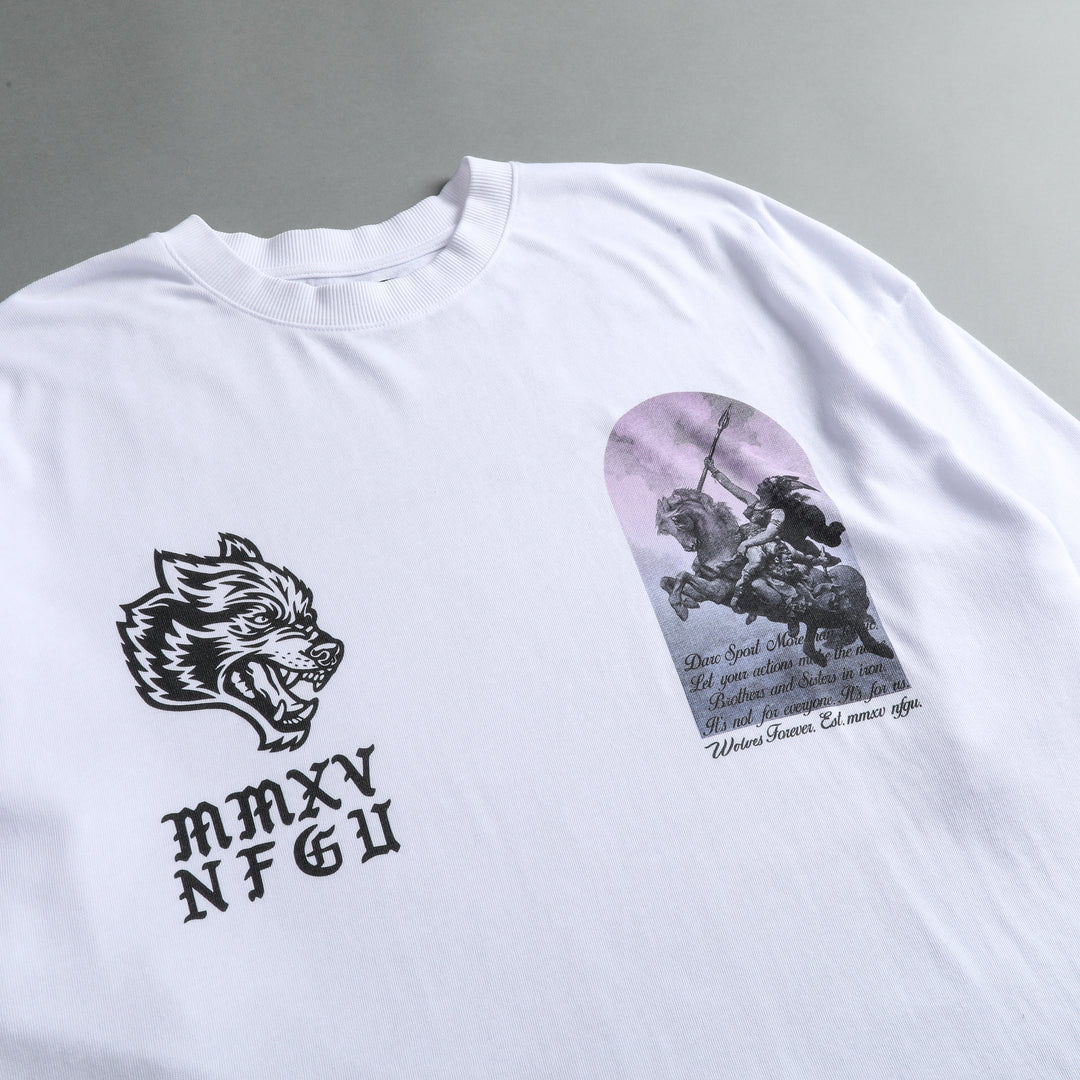 Destined "Premium" Oversized Unisex Tee in White