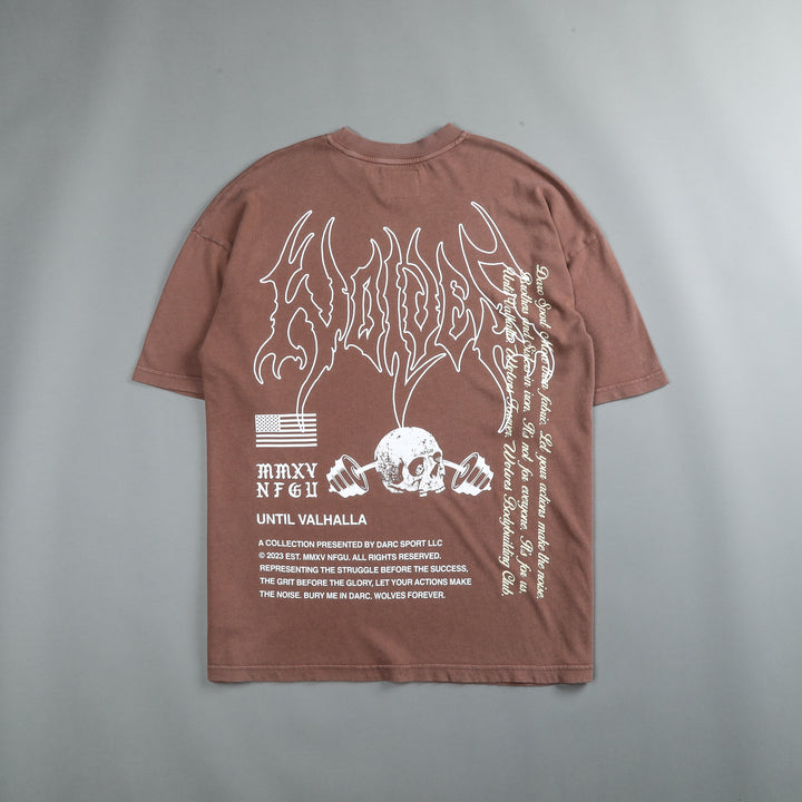 Us Vs. Them "Premium Vintage" Oversized Tee in Norse Brown