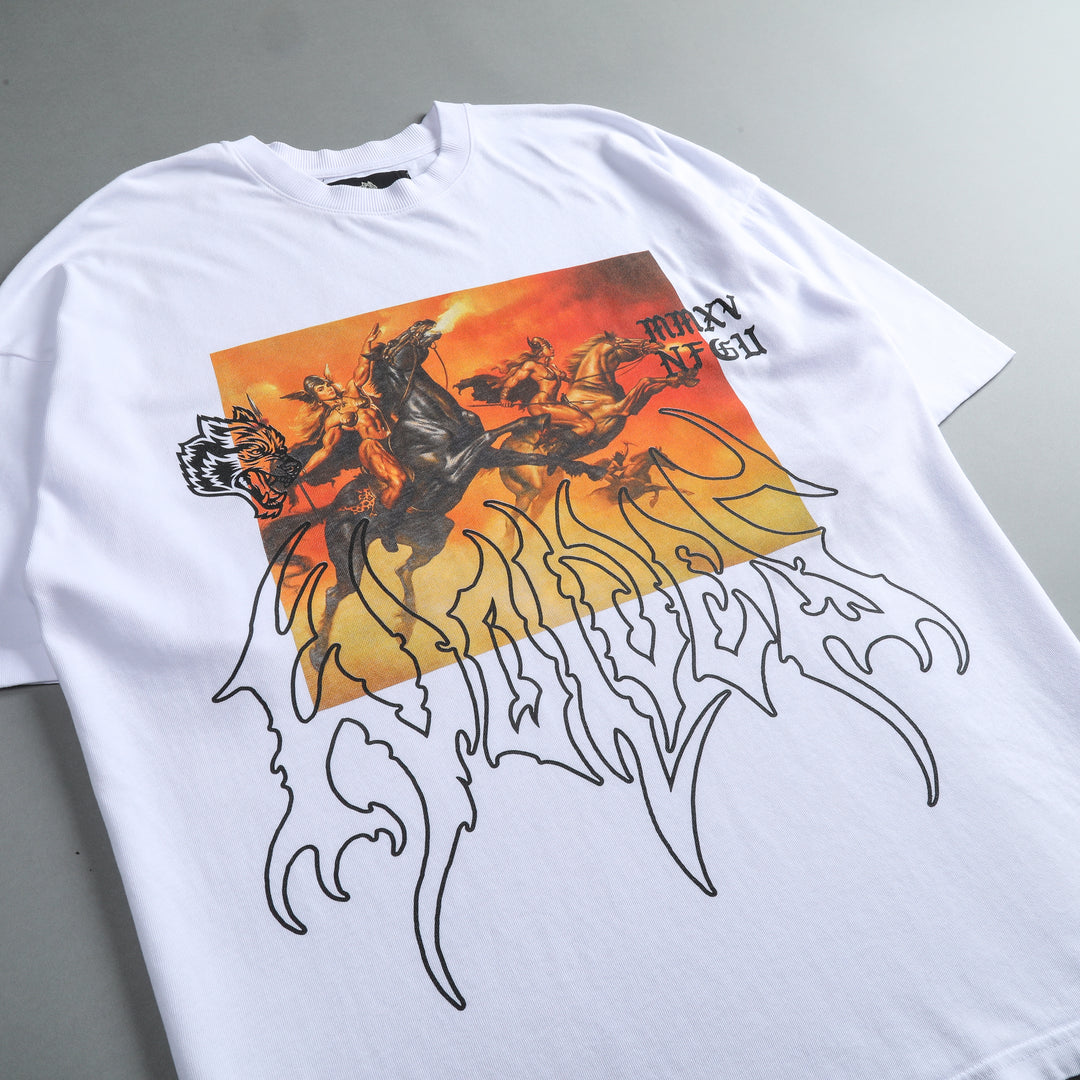 Valkyrie "Premium" Oversized Tee in White