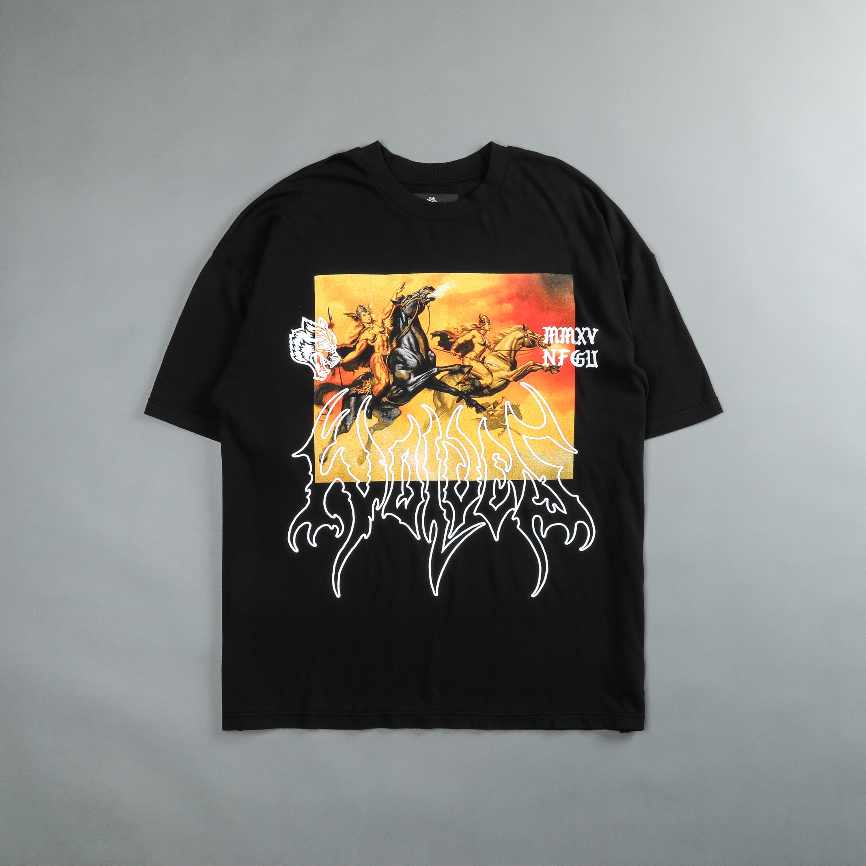Valkyrie "Premium" Oversized Tee in Black