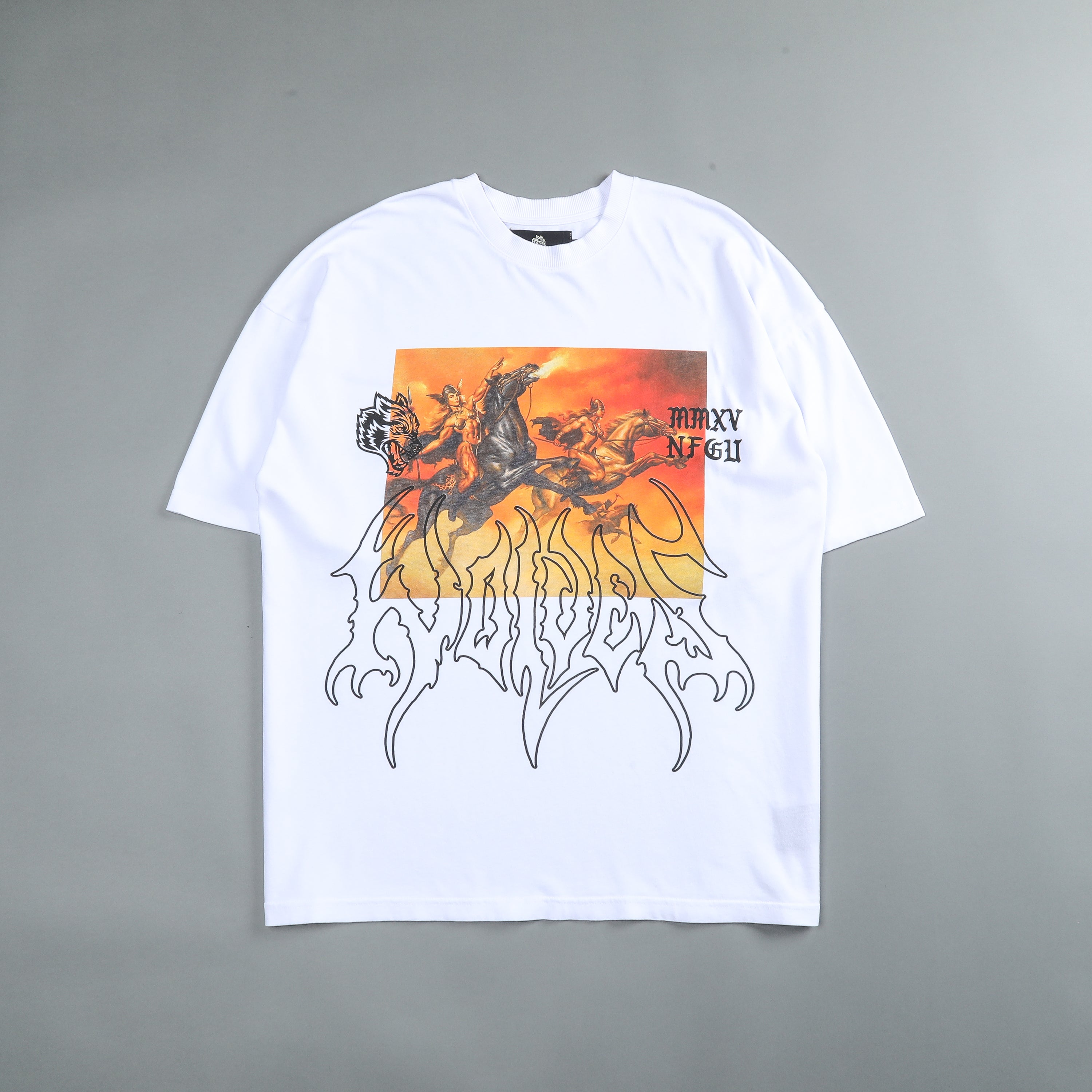 Valkyrie "Premium" Oversized Tee in White