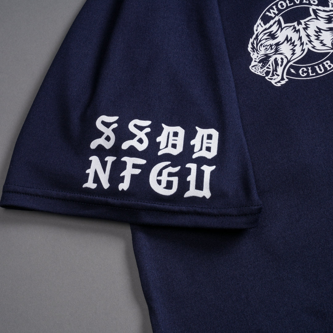 Established "Dry Wolf" Raglan Tee in Navy