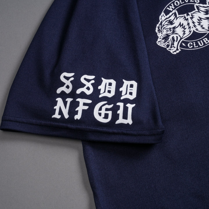 Established "Dry Wolf" Raglan Tee in Navy