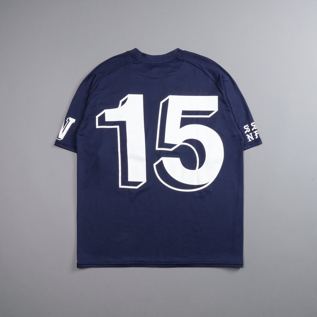 Established "Dry Wolf" Raglan Tee in Navy