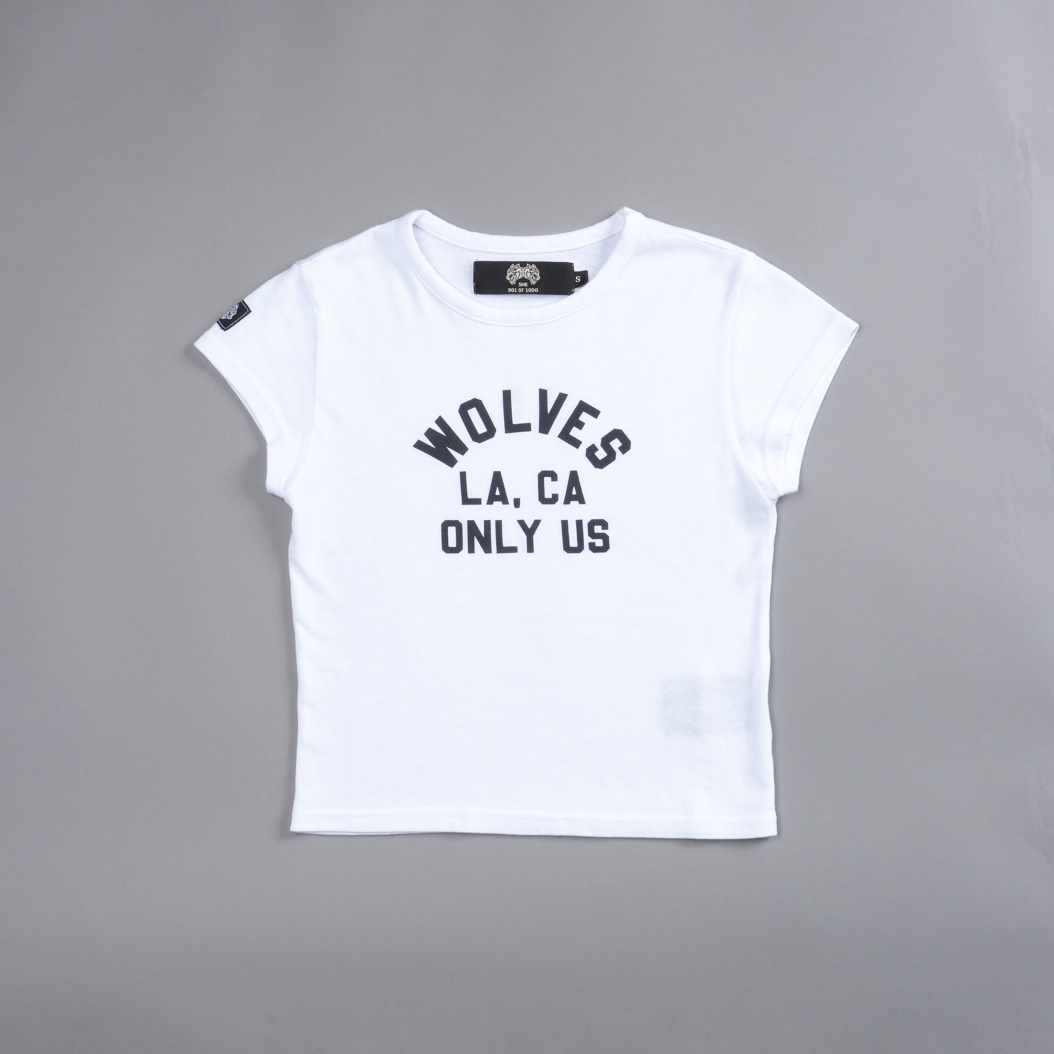 LA Wolves League Baby Tee in White