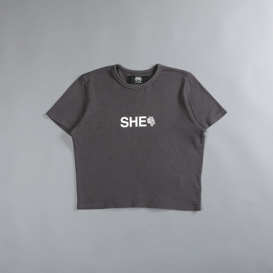 Her Grit V2 "Timeless" Tee in Wolf Gray