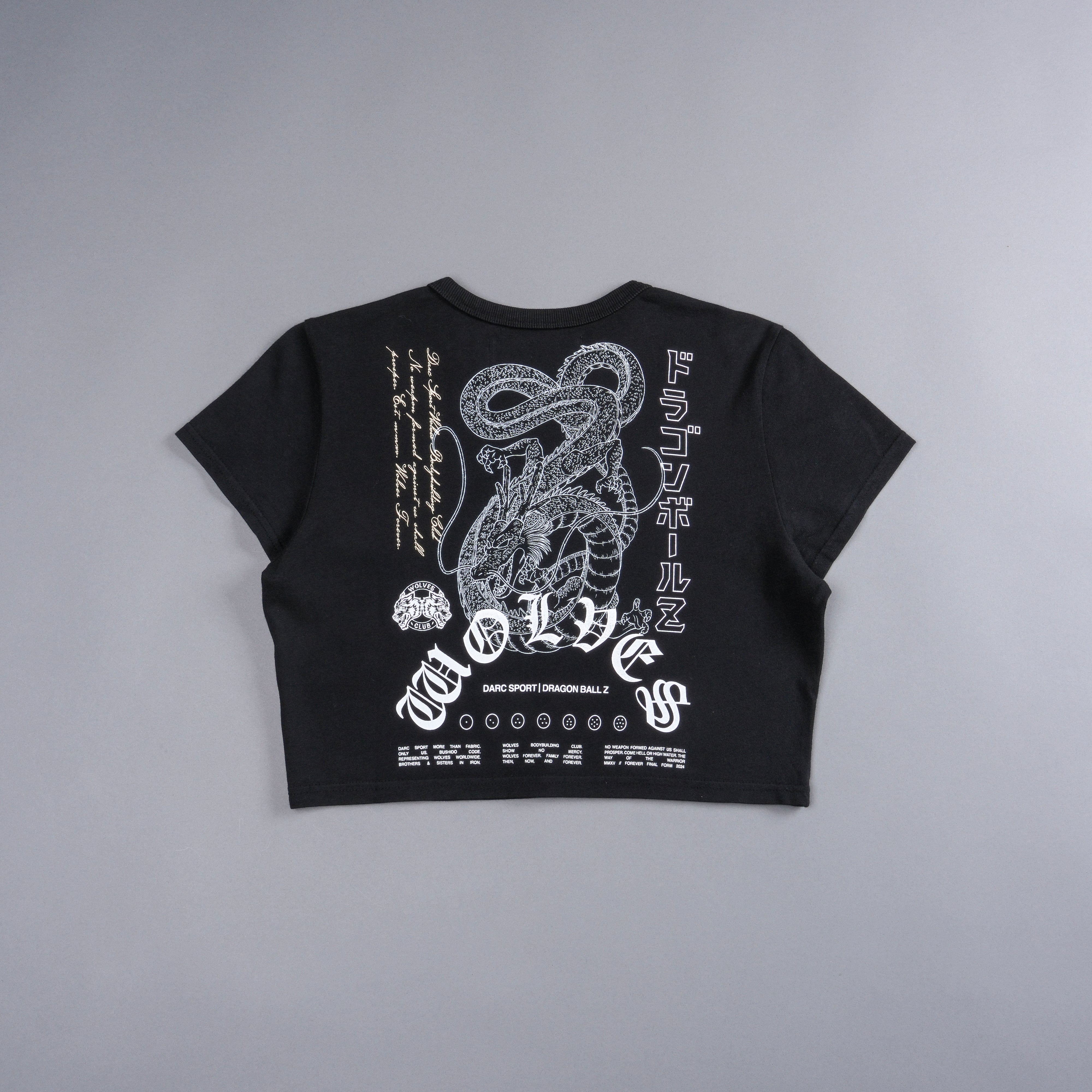The Dragon & The Wolf "Timeless" (Cropped) Tee in Black