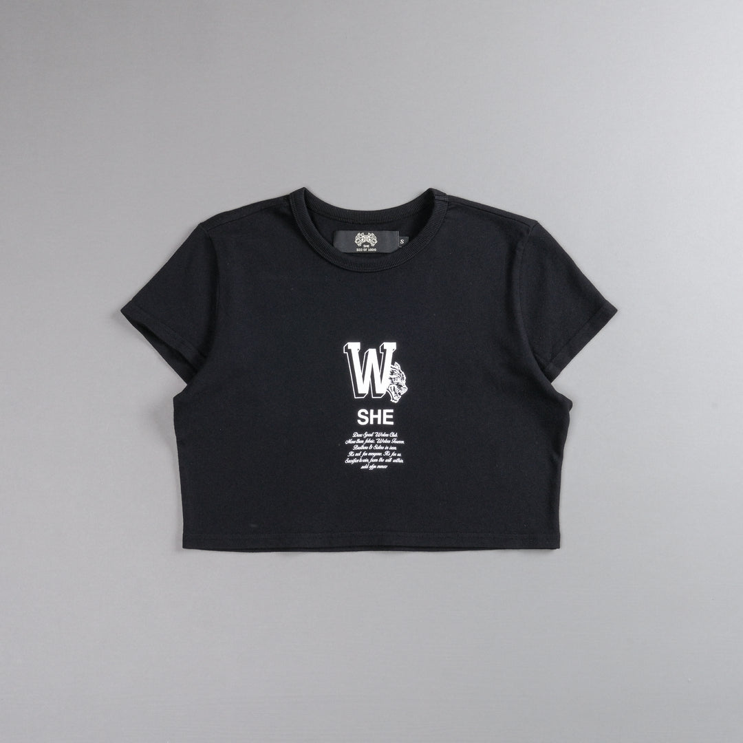 Her Mark Loyalty "Timeless" (Cropped) Tee in Black