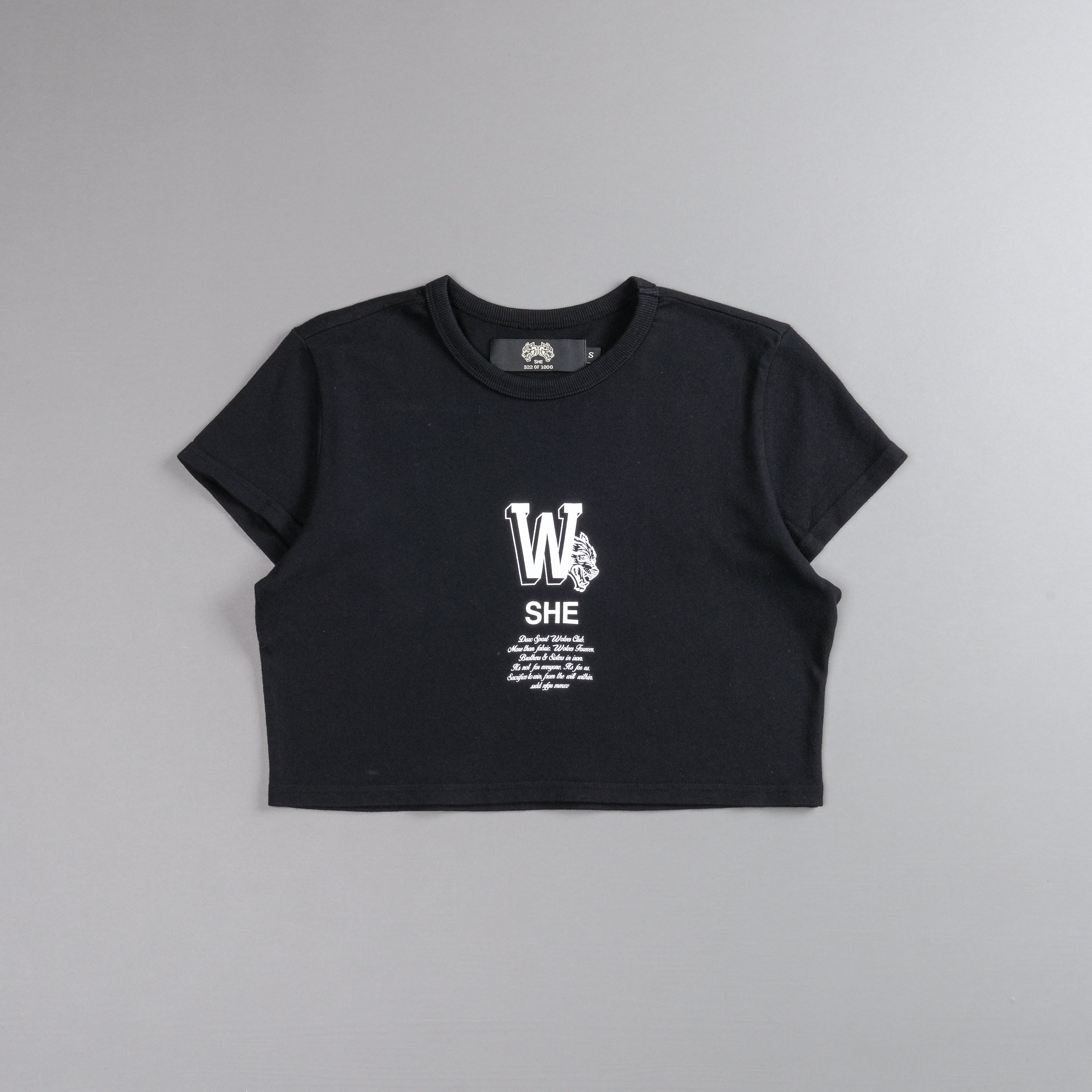 Her Mark Loyalty "Timeless" (Cropped) Tee in Black