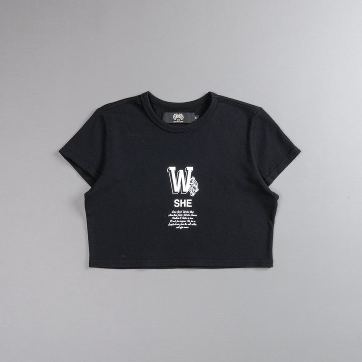 Her Mark Loyalty "Timeless" (Cropped) Tee in Black