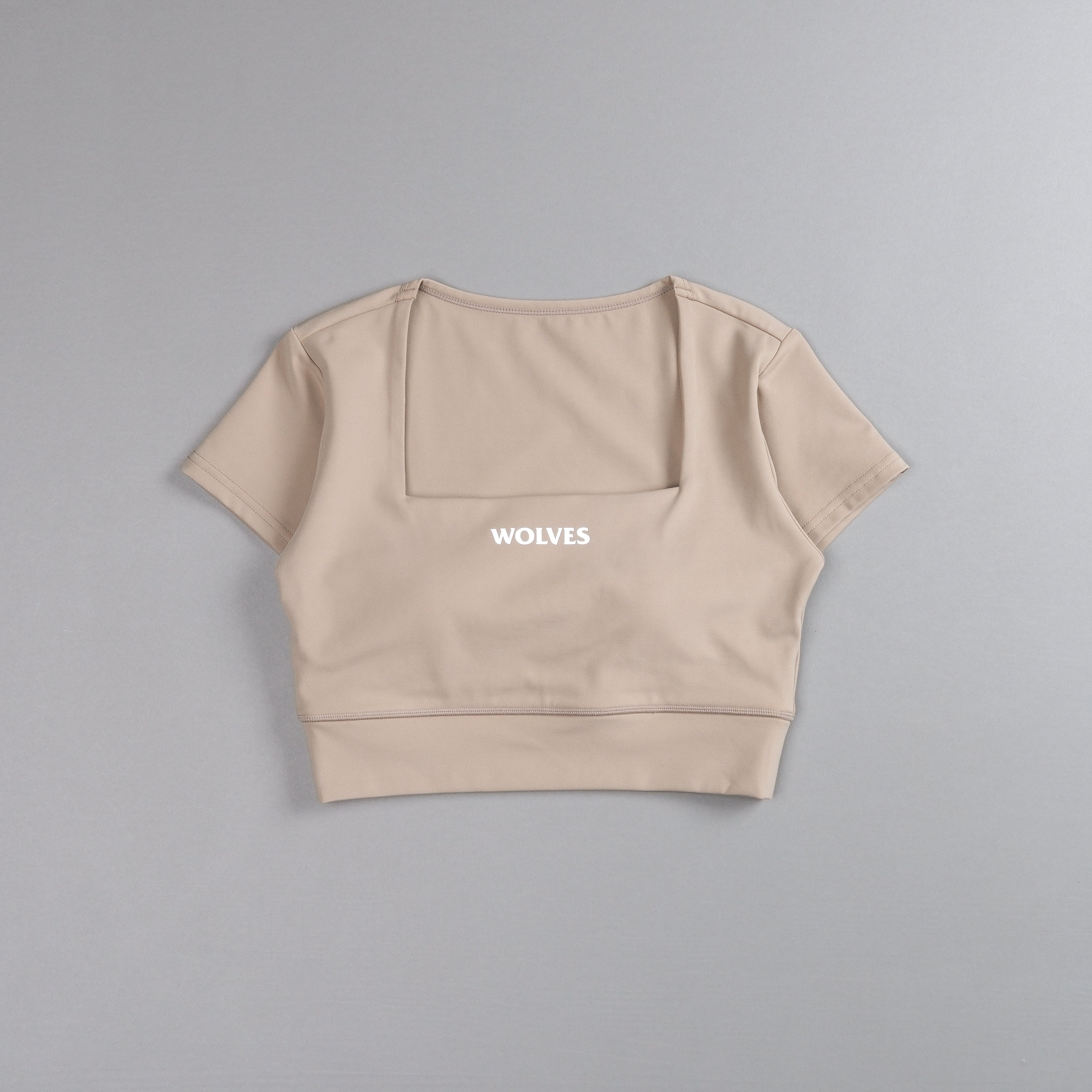Our Bond S/S Jade "Energy" Top in Taupe