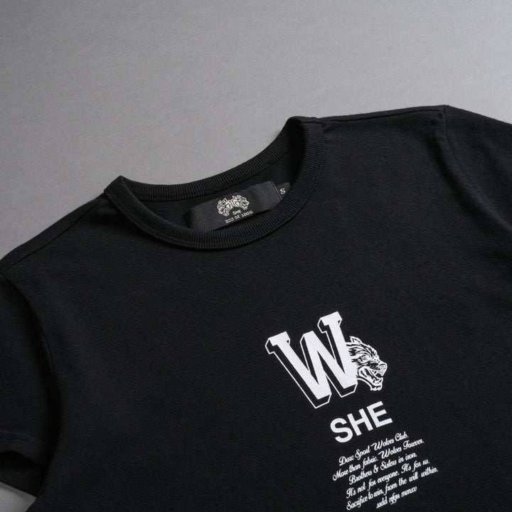 Her Mark Loyalty "Timeless" (Cropped) Tee in Black