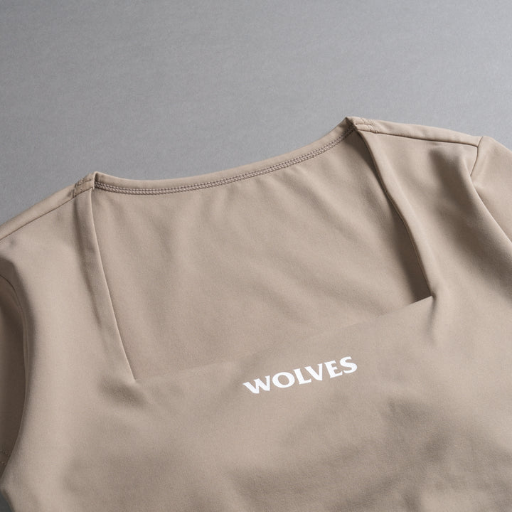 Our Bond S/S Jade "Energy" Top in Taupe