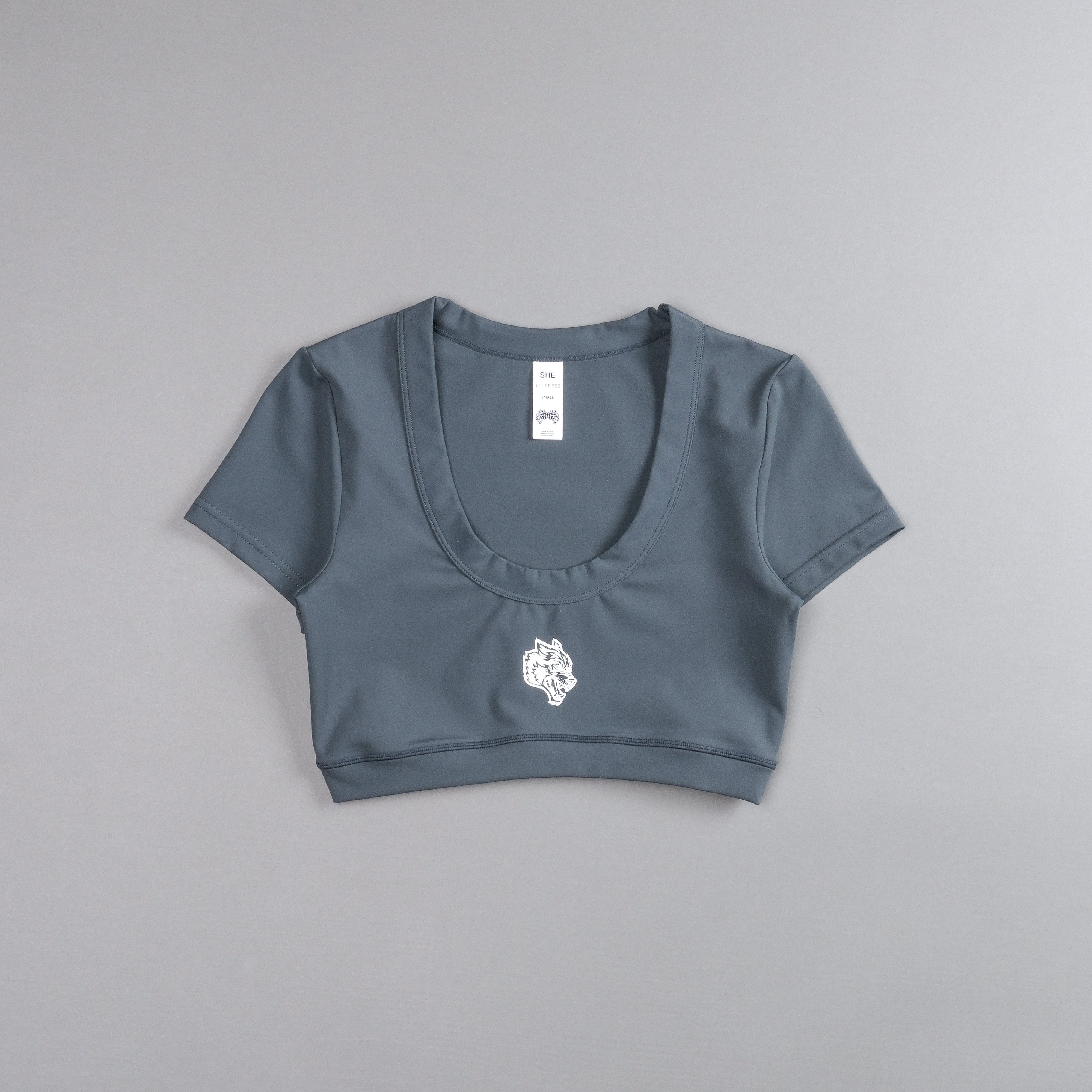 Single S/S Grace "Energy" Top in Wolf Gray